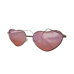 Heart-Shaped Pink Sunglasses